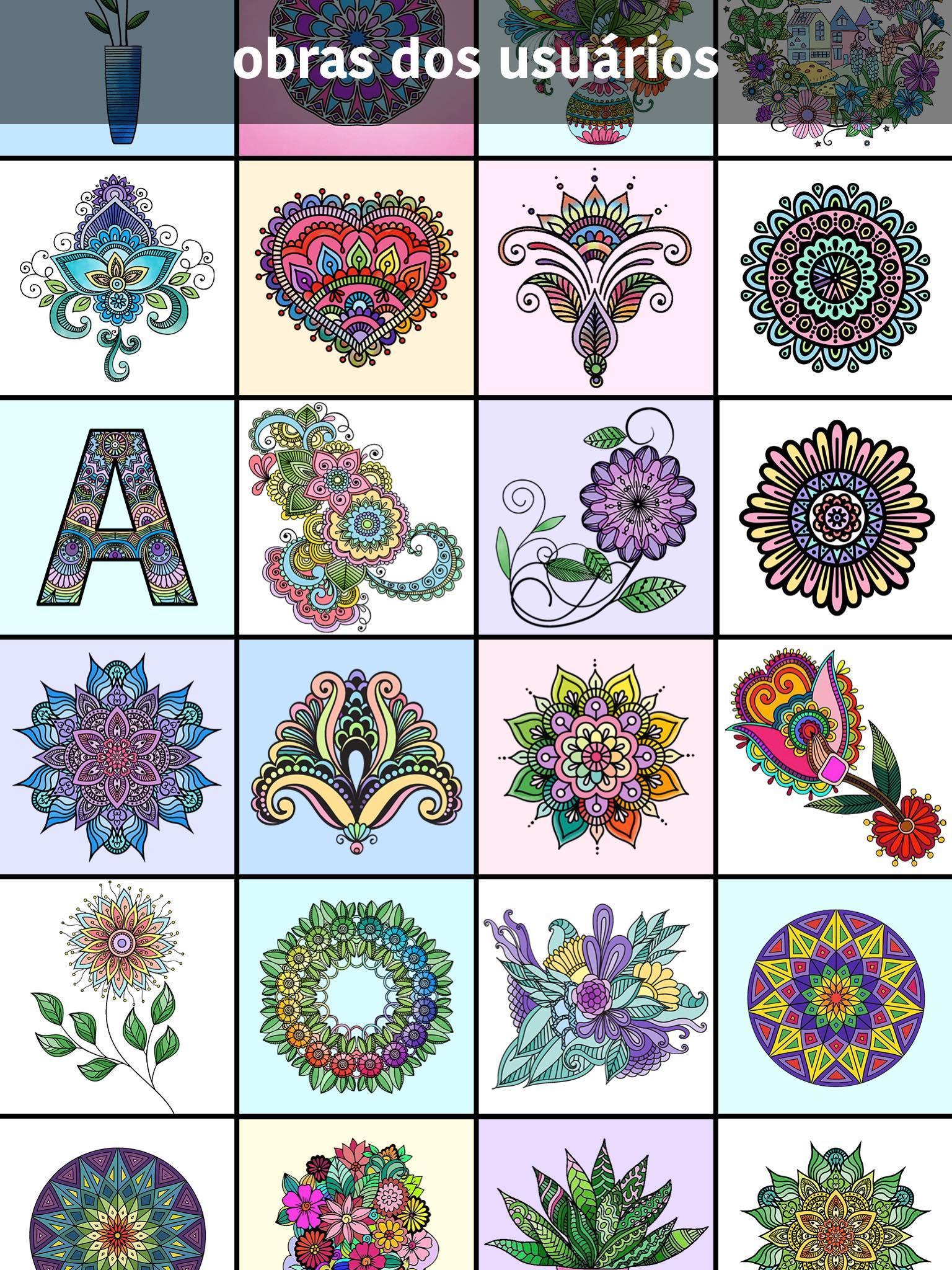 Captura de Tela do Jogo Mandala Coloring Book