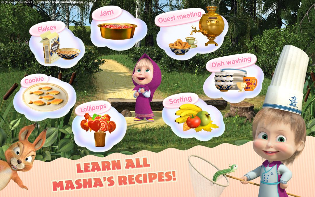 Masha and the Bear Child Games: Cooking Adventure screenshot game