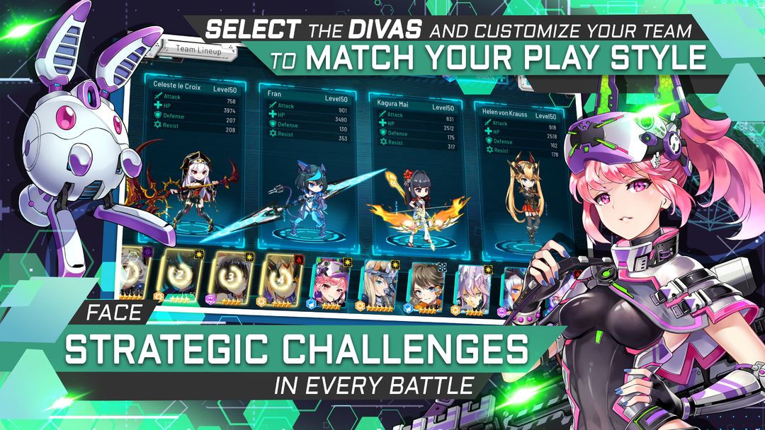 Battle Divas: Slay Mecha 게임 스크린 샷