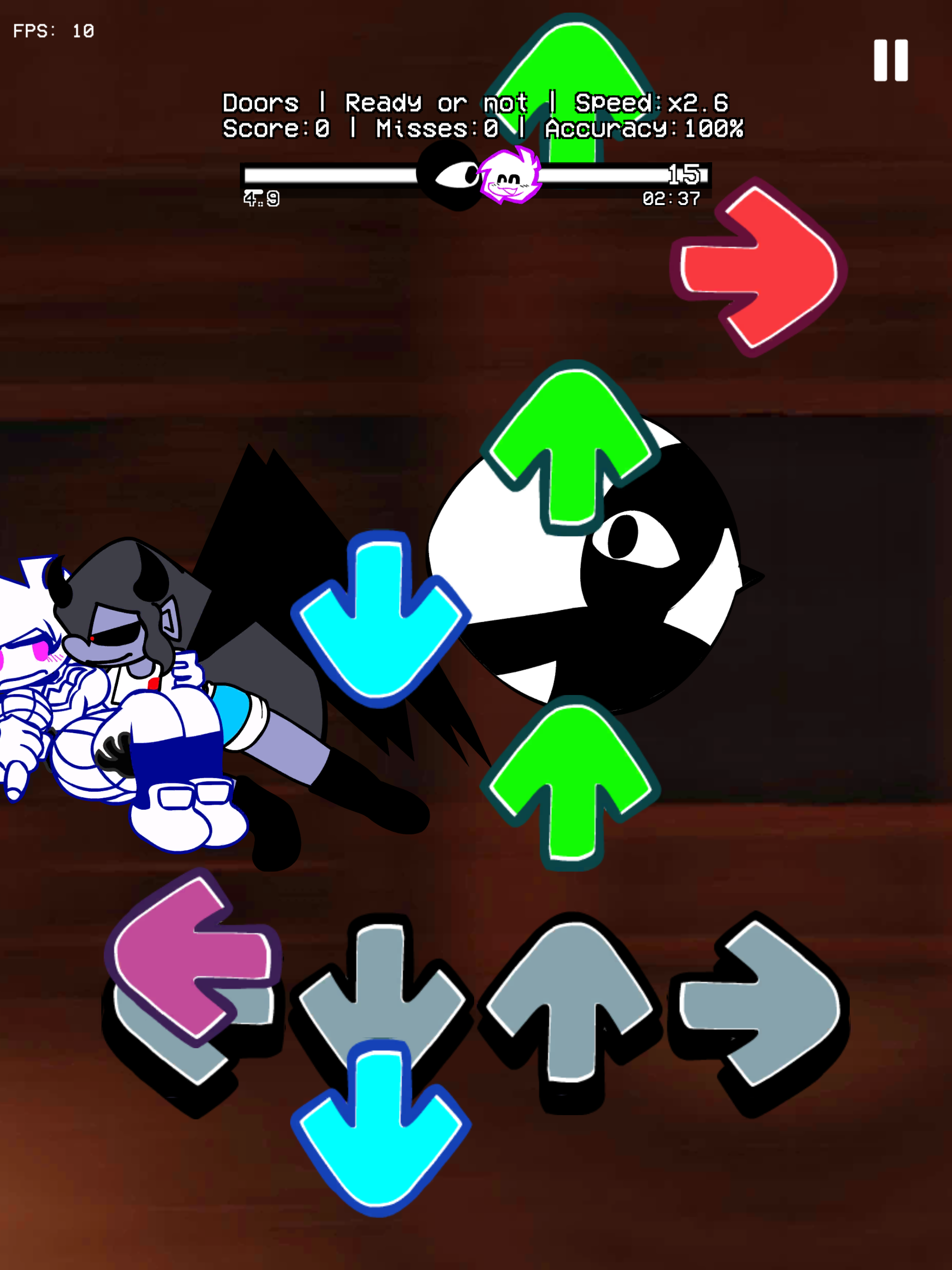 FNF Mod vs Funkin DOORS V2.0 ゲームのスクリーンショット