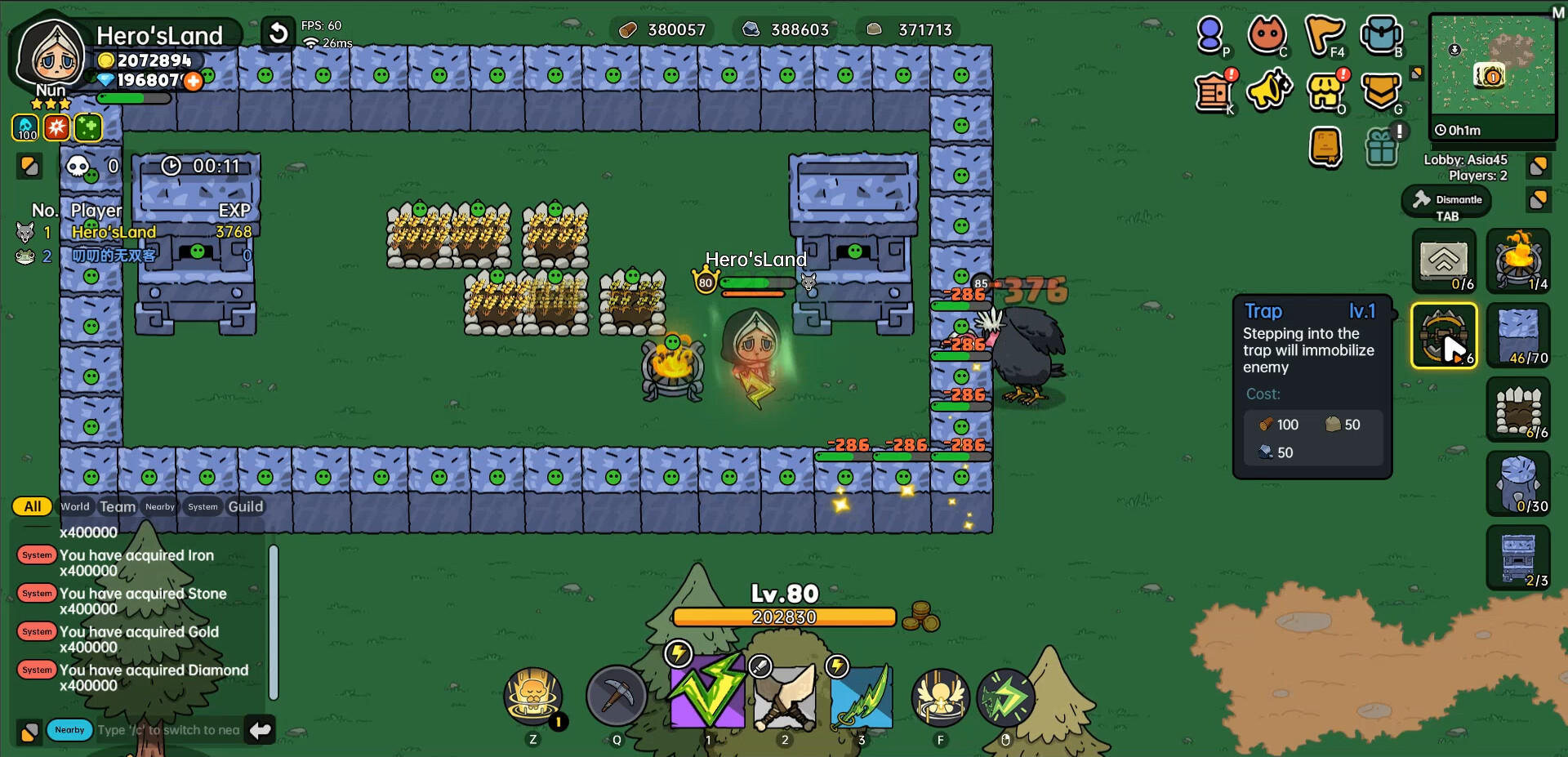 Hero's Land screenshot game