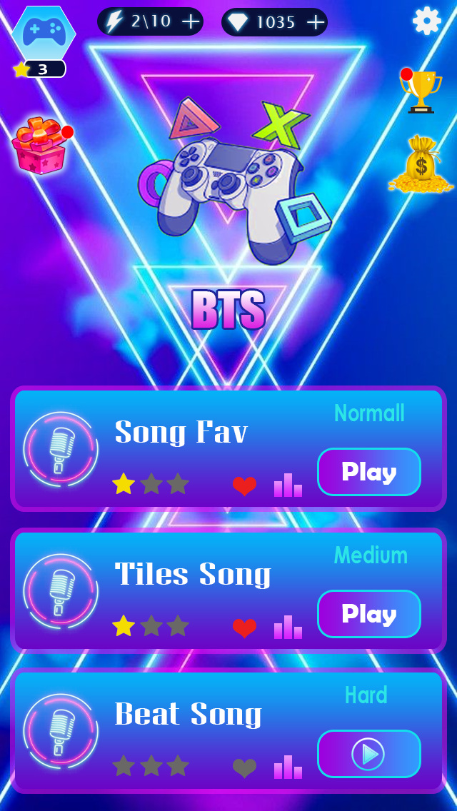 BTS Music Tiles Hop ภาพหน้าจอเกม