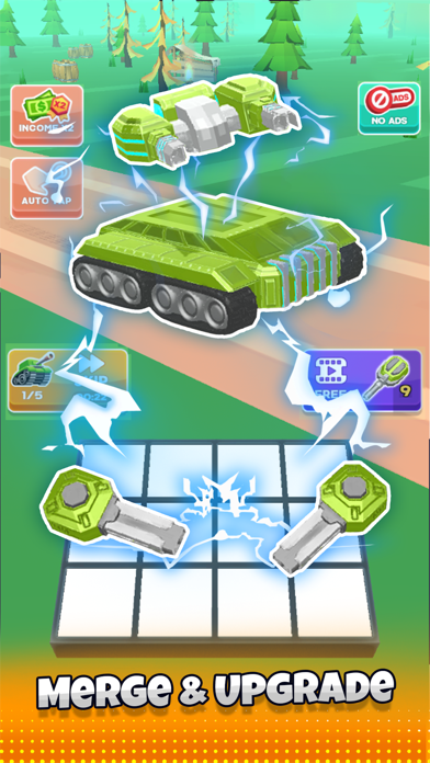 Idle Merge: Tank Battle 게임 스크린샷