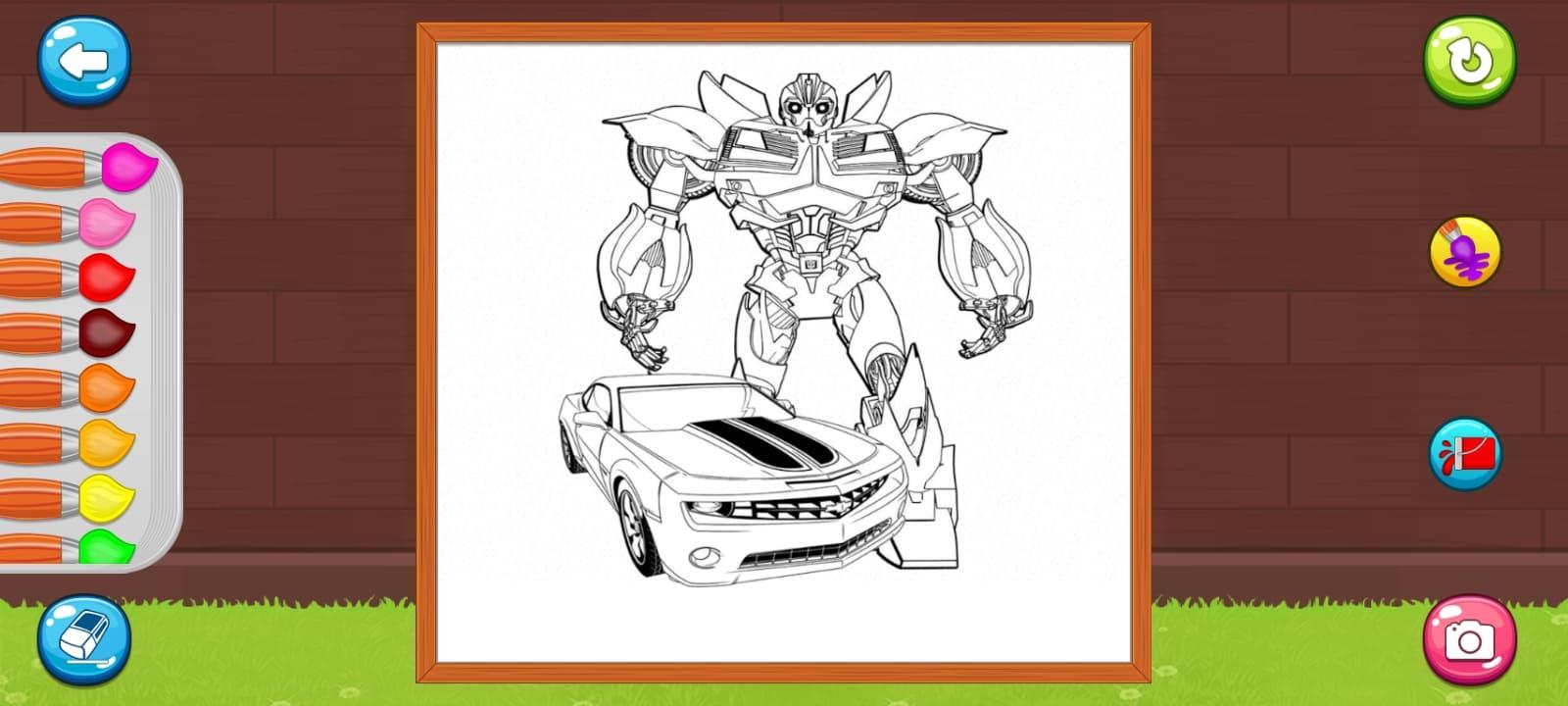 Robot Coloring Book Game Screenshot