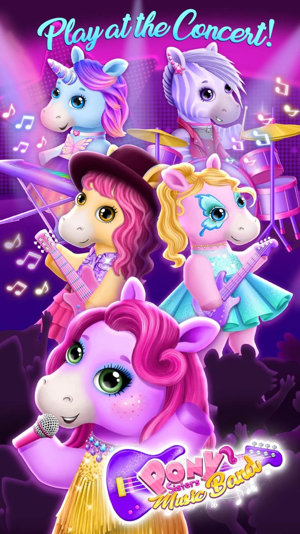 Pony Sisters Pop Music Band - 연주하고, 노래 부르며 디자인하세요 게임 스크린 샷