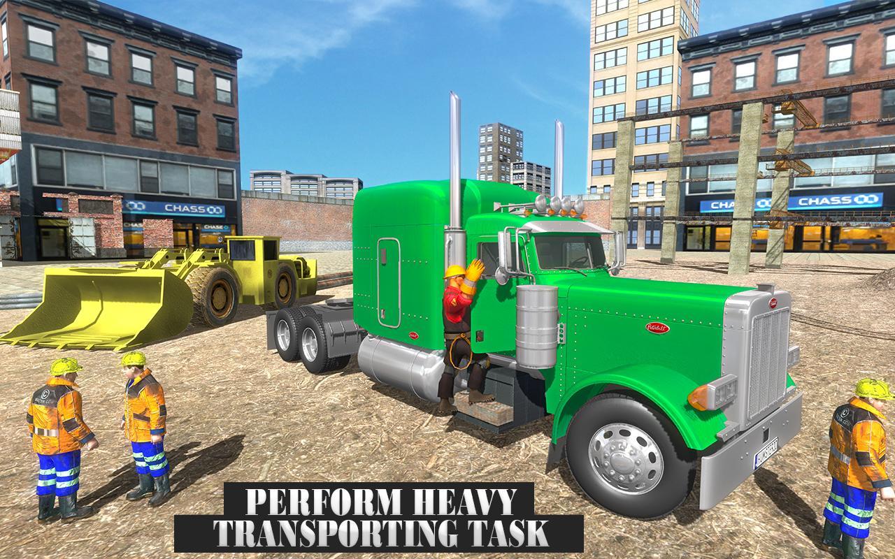 Construction Machines Transporter Cargo Truck Game Game Screenshot