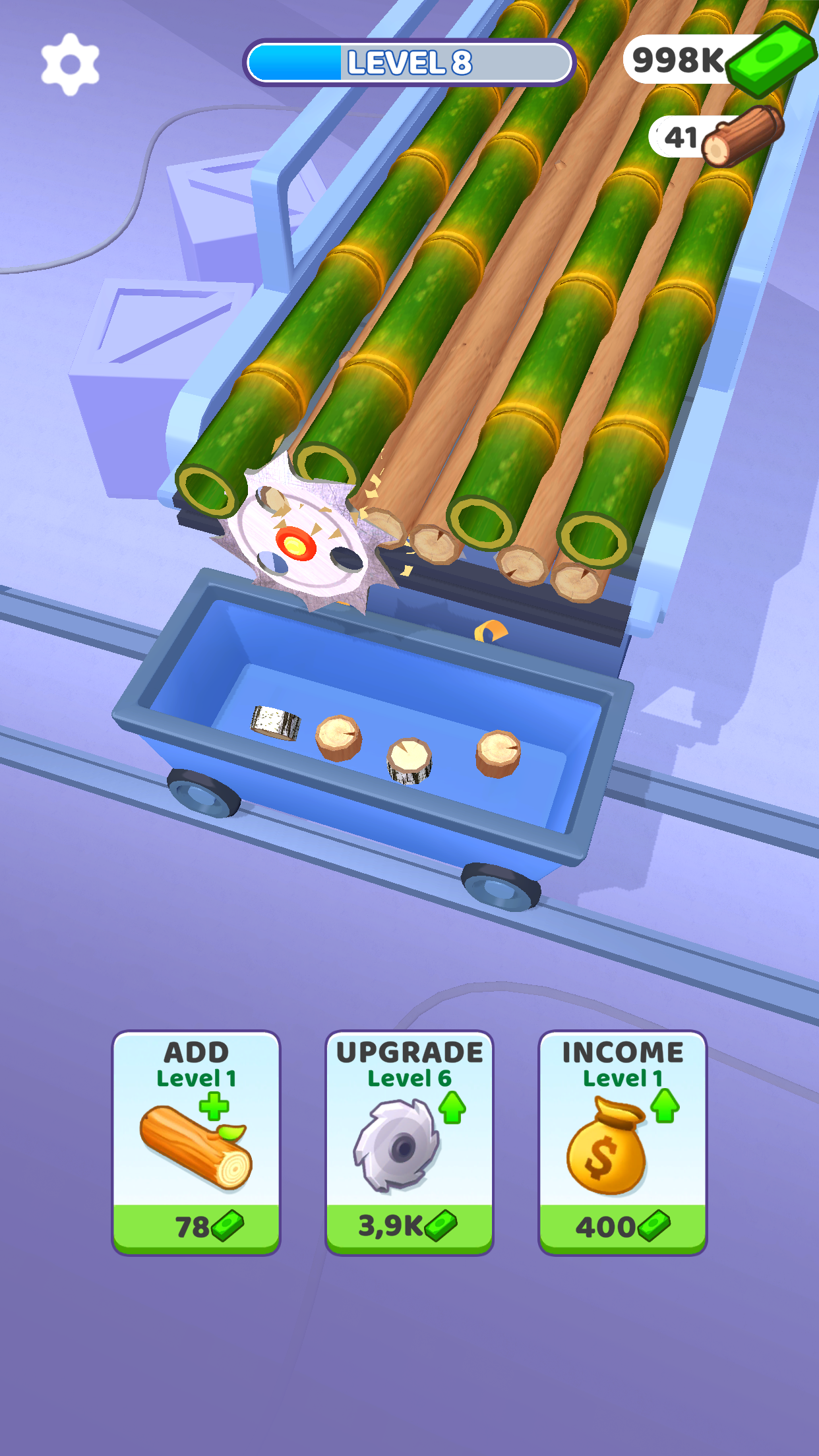 Idle Cutter: Wood Slice Game Screenshot