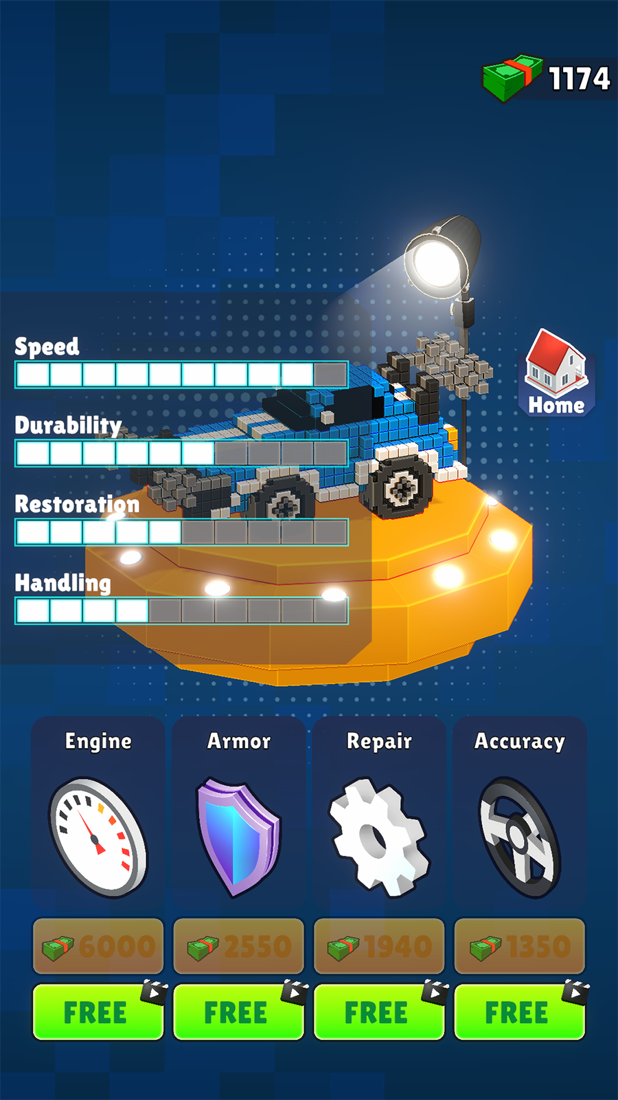 Battle Cars: Voxel Brawl Game Screenshot