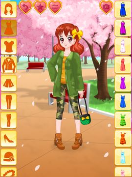 Anime Date Dress Up Girls Game Game Screenshot