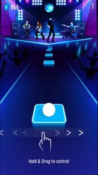 Chris Brown Music Tiles Hop Game Screenshot