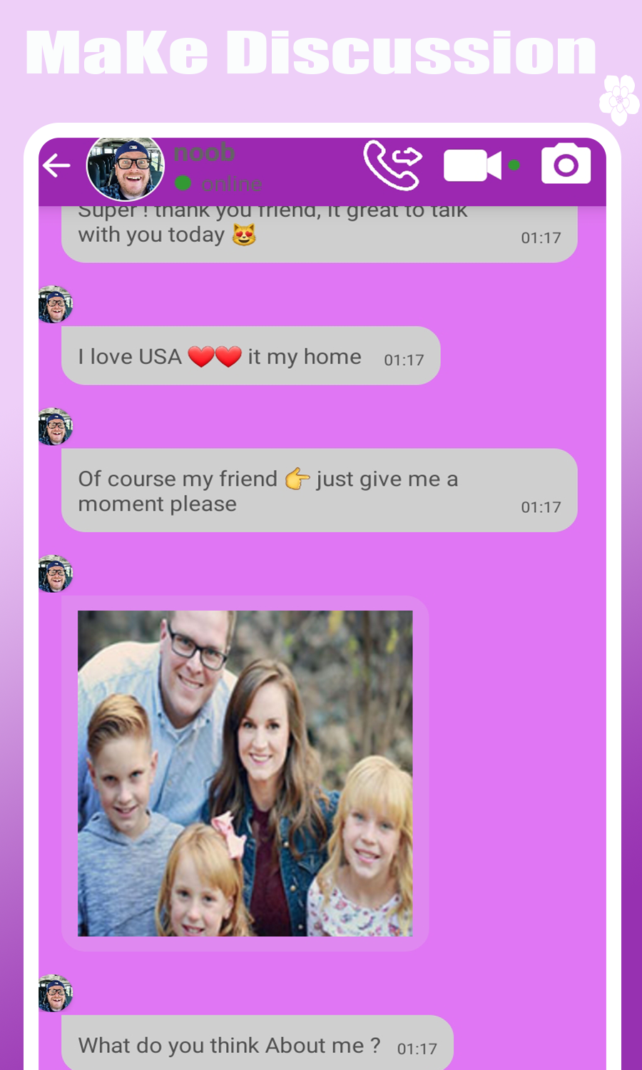Noob Family Fake Call Video Game Screenshot