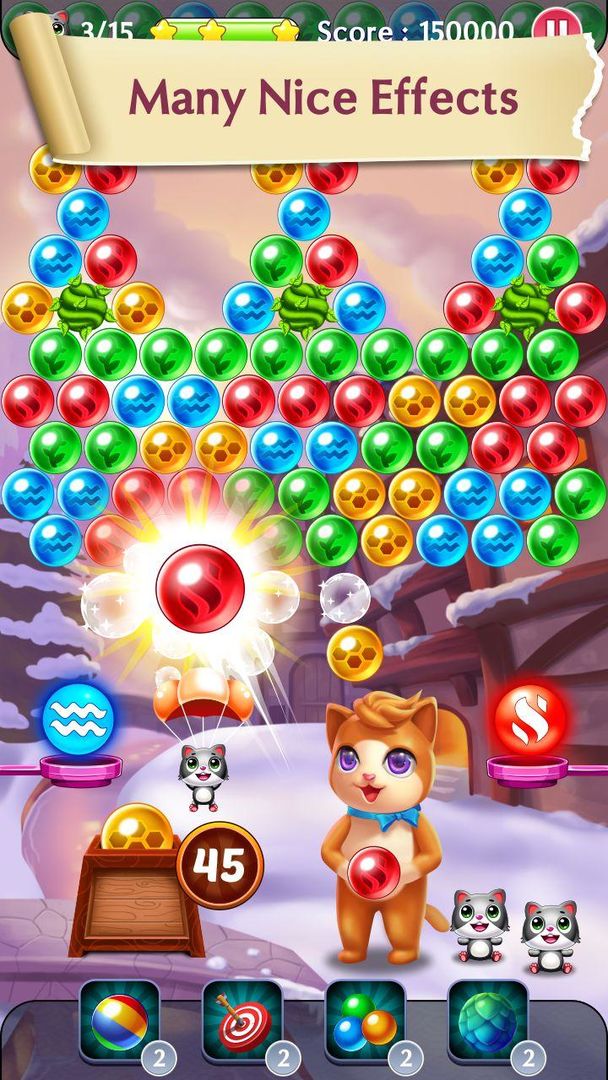 Screenshot of Witch Puzzle Cat: Bubble Pop