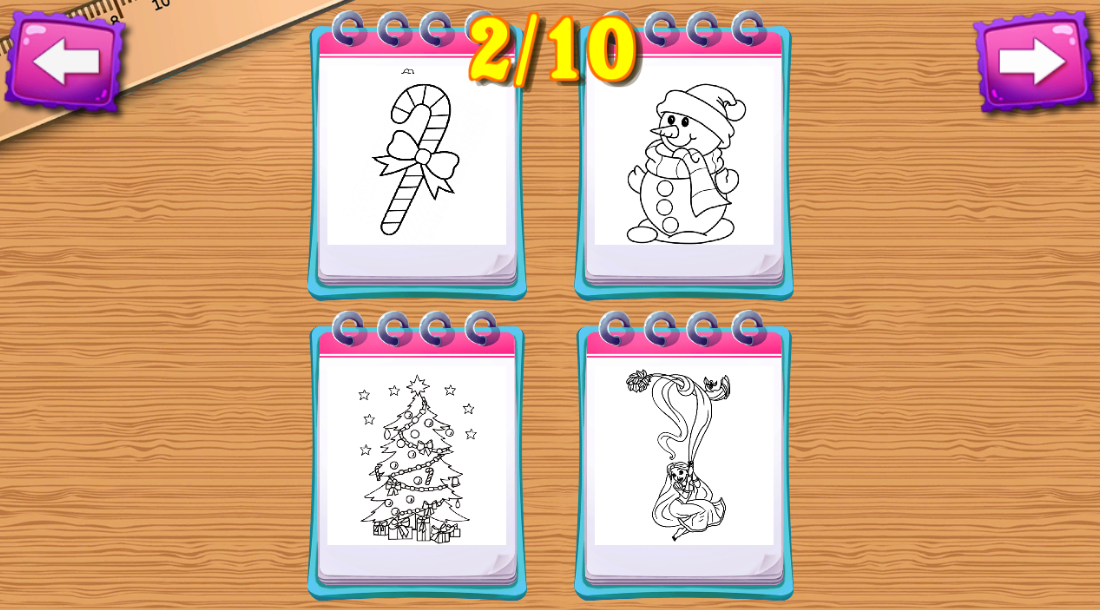 Captura de Tela do Jogo Christmas Coloring Santa