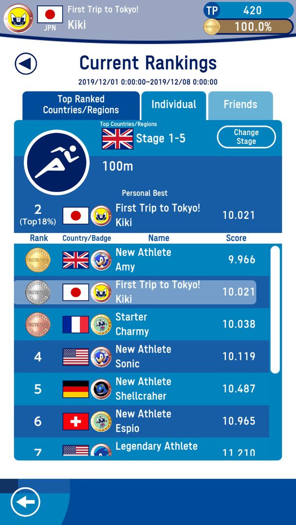 Screenshot of ソニック AT 東京2020オリンピック