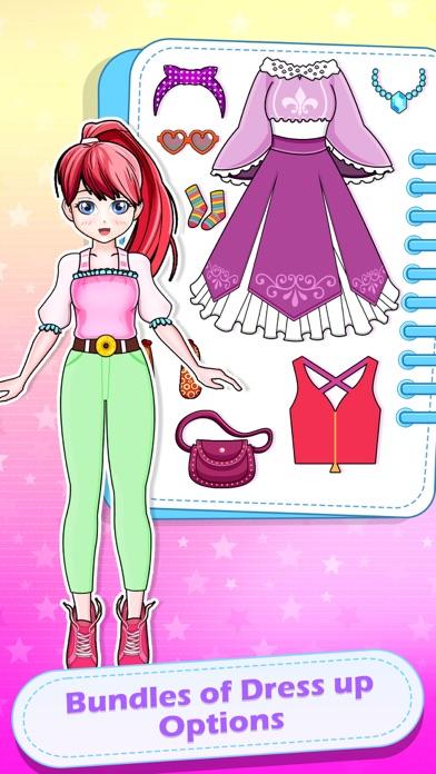 Captura de Tela do Jogo Magic Paper Princess Dress Up