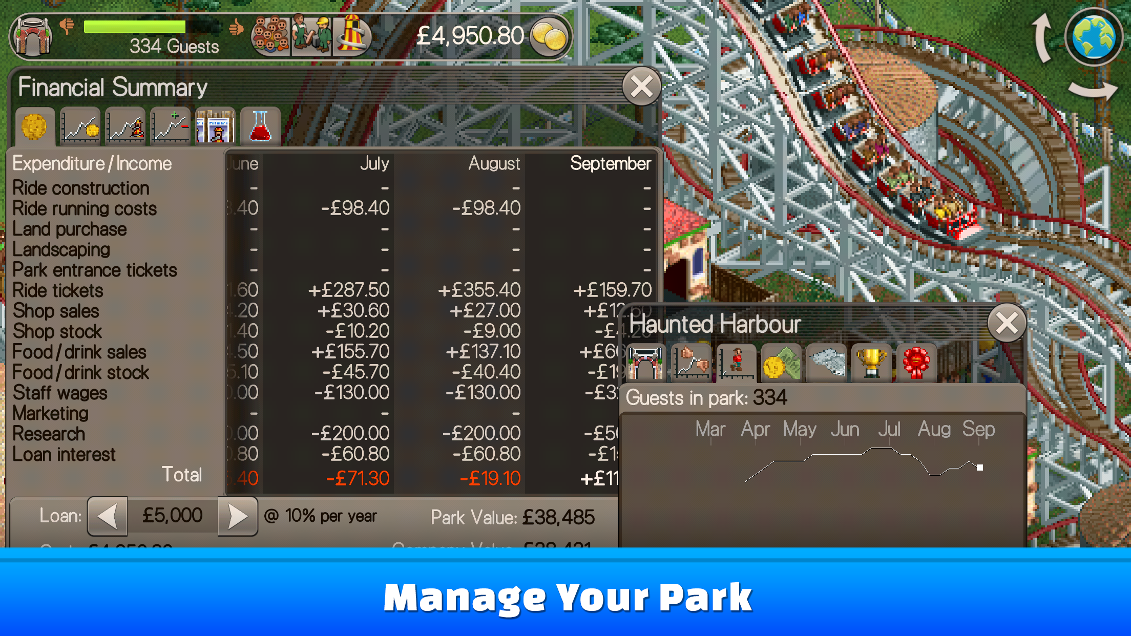 RollerCoaster Tycoon® Classic Game Screenshot