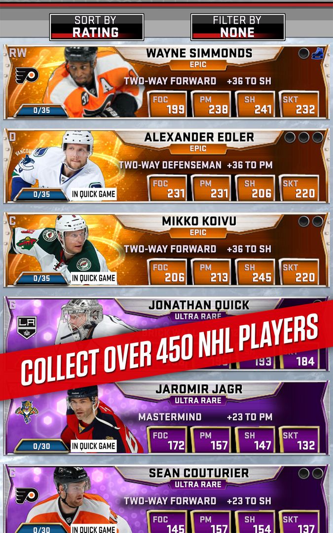 NHL SuperCard screenshot game