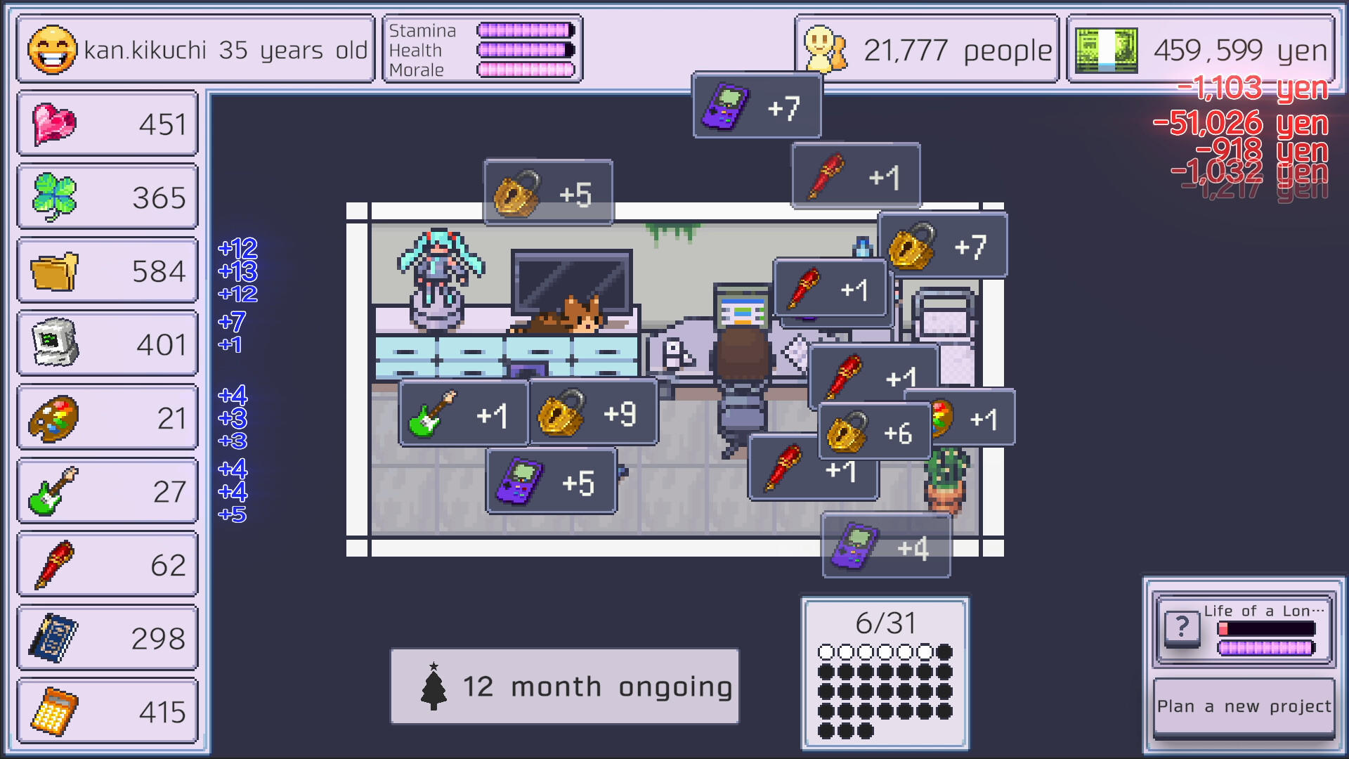 Life of a Lonely Indie Game Developer Game Screenshot