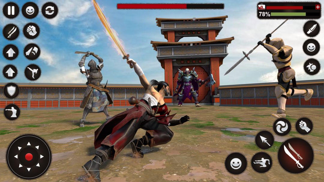 影忍者刺客戰士 - 武士格鬥遊戲2018年遊戲截圖