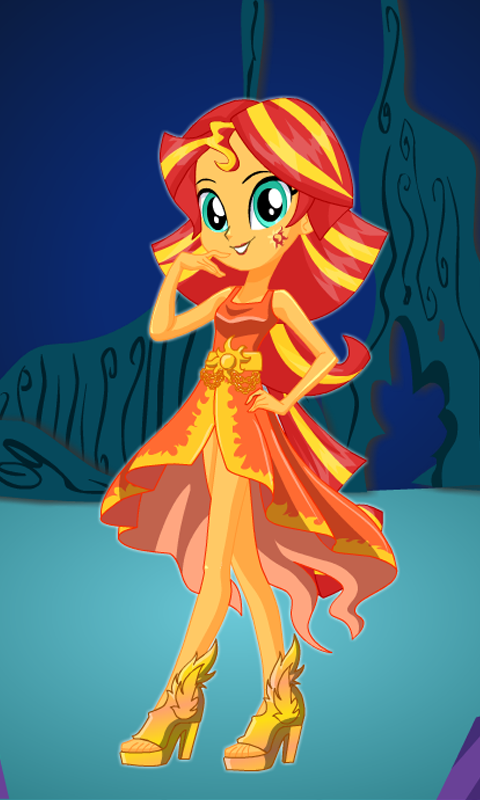 Dress up Sunset Shimmer Game Screenshot