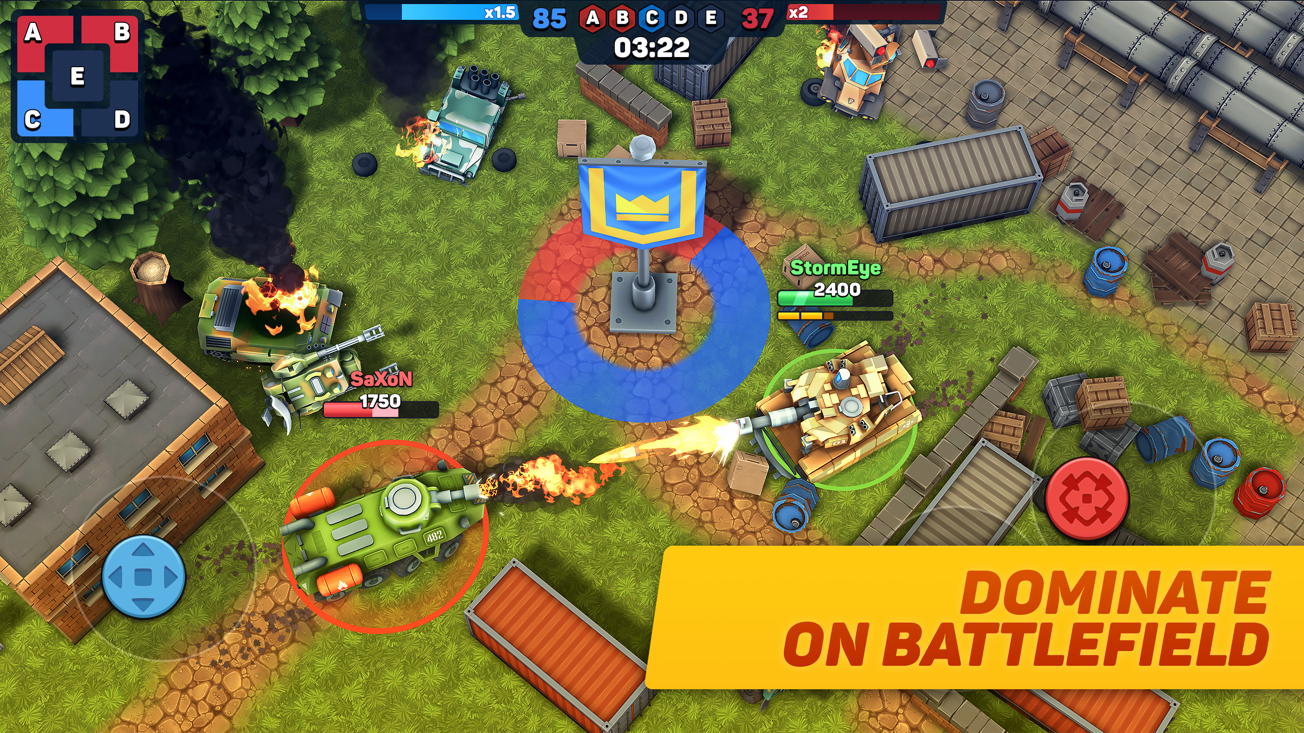 Screenshot of Tank Domination - 5v5 arena