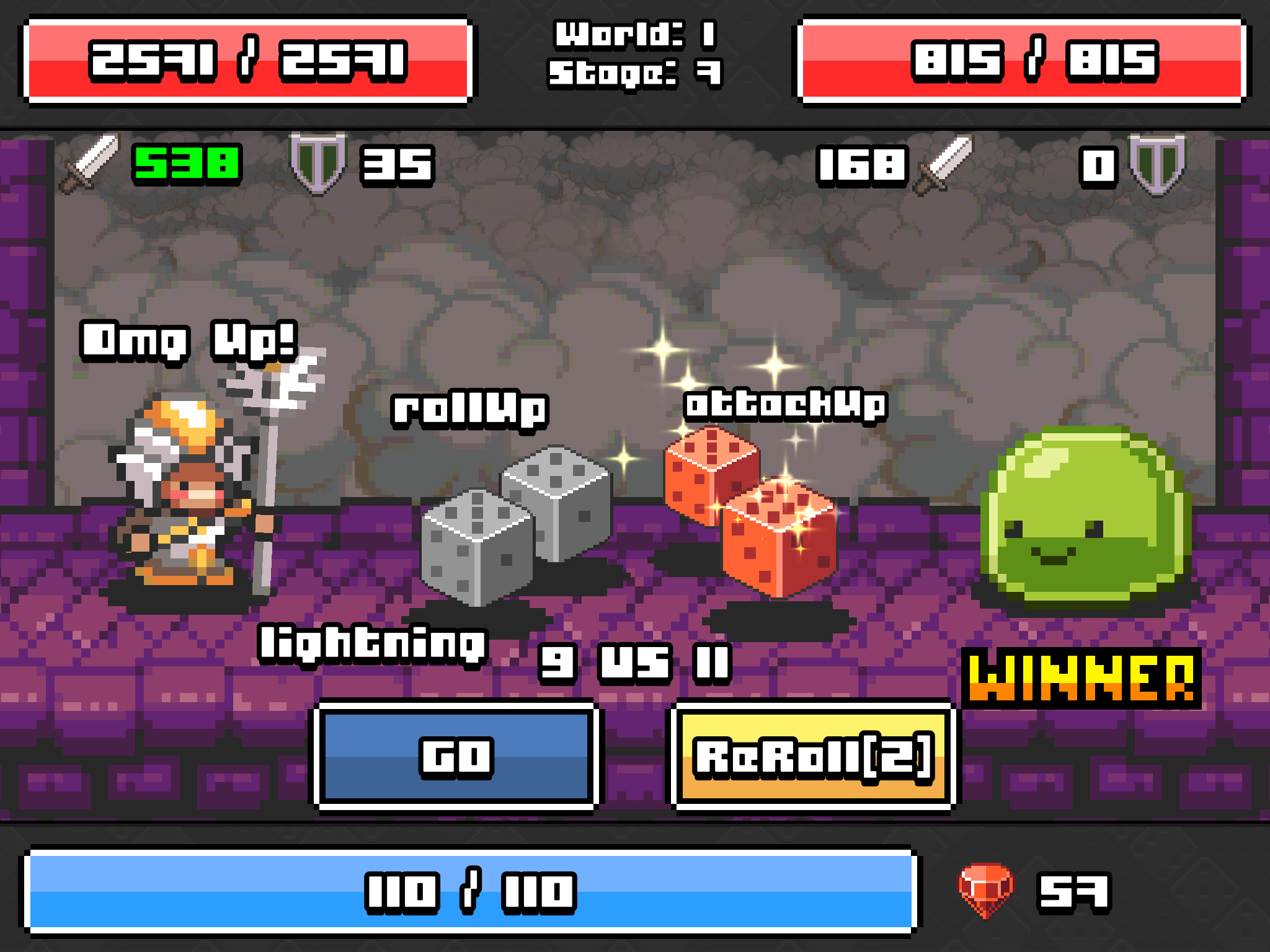 Dice Mage ゲームのスクリーンショット