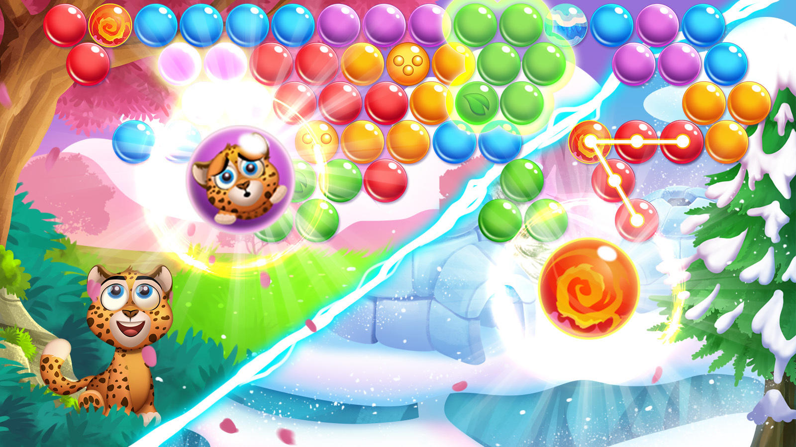 Captura de Tela do Jogo Bubble Pop: Wild Rescue