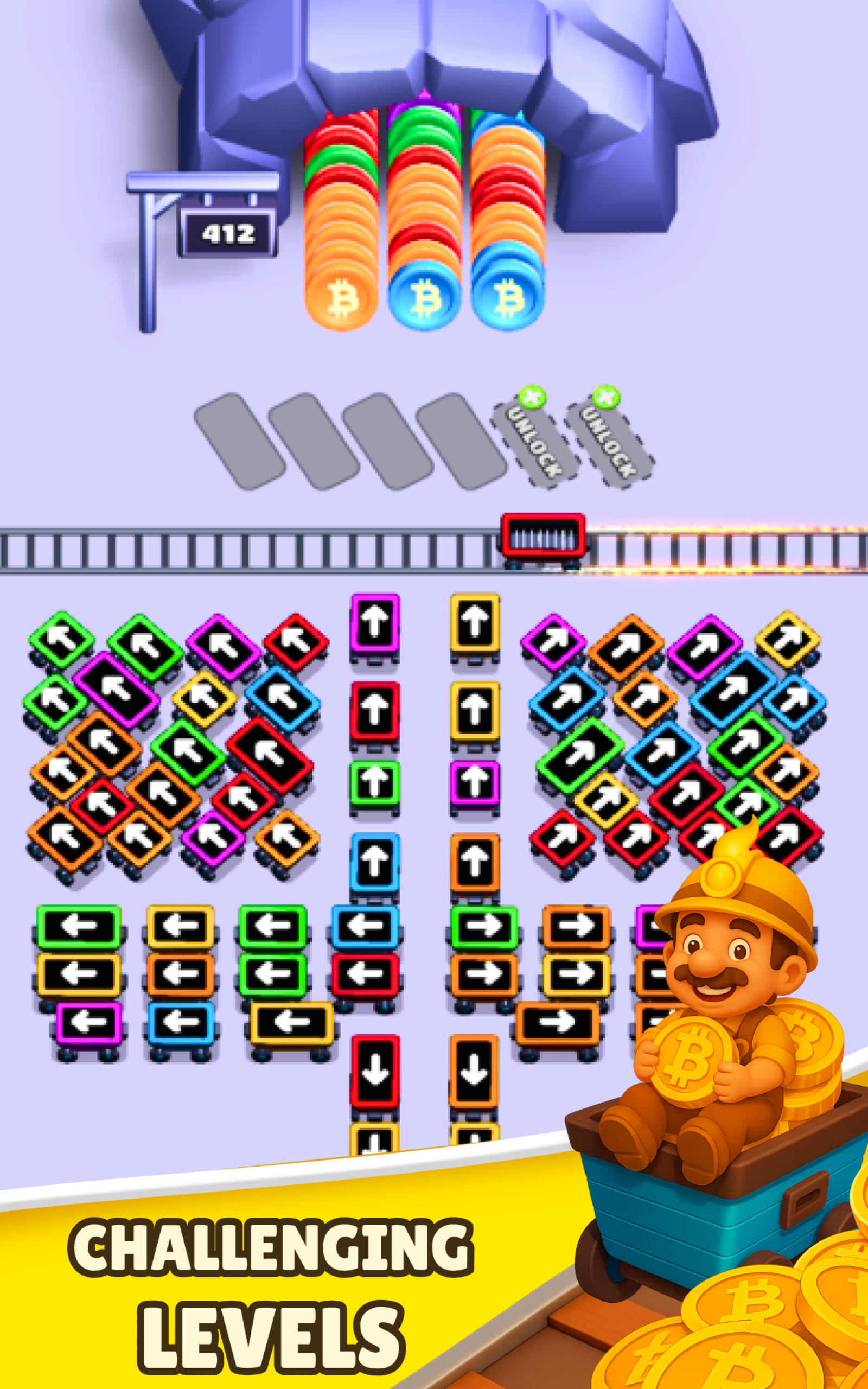 Bitcoin Sort Frenzy Game Screenshot