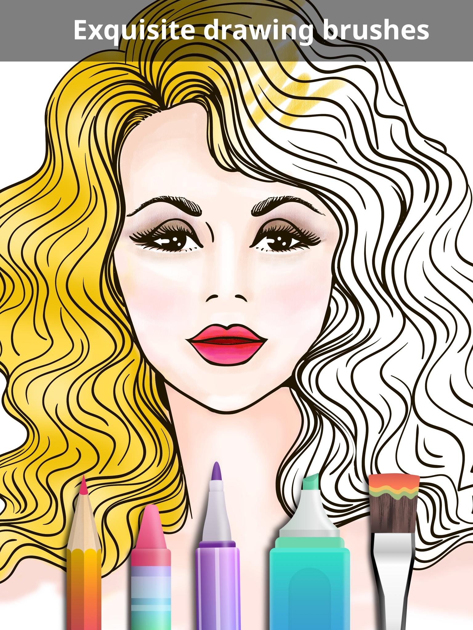 Captura de Tela do Jogo Girls Coloring Book