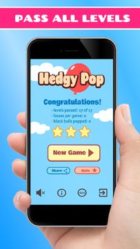 Hedgy Pop. Hedgehog balloons Game Screenshot