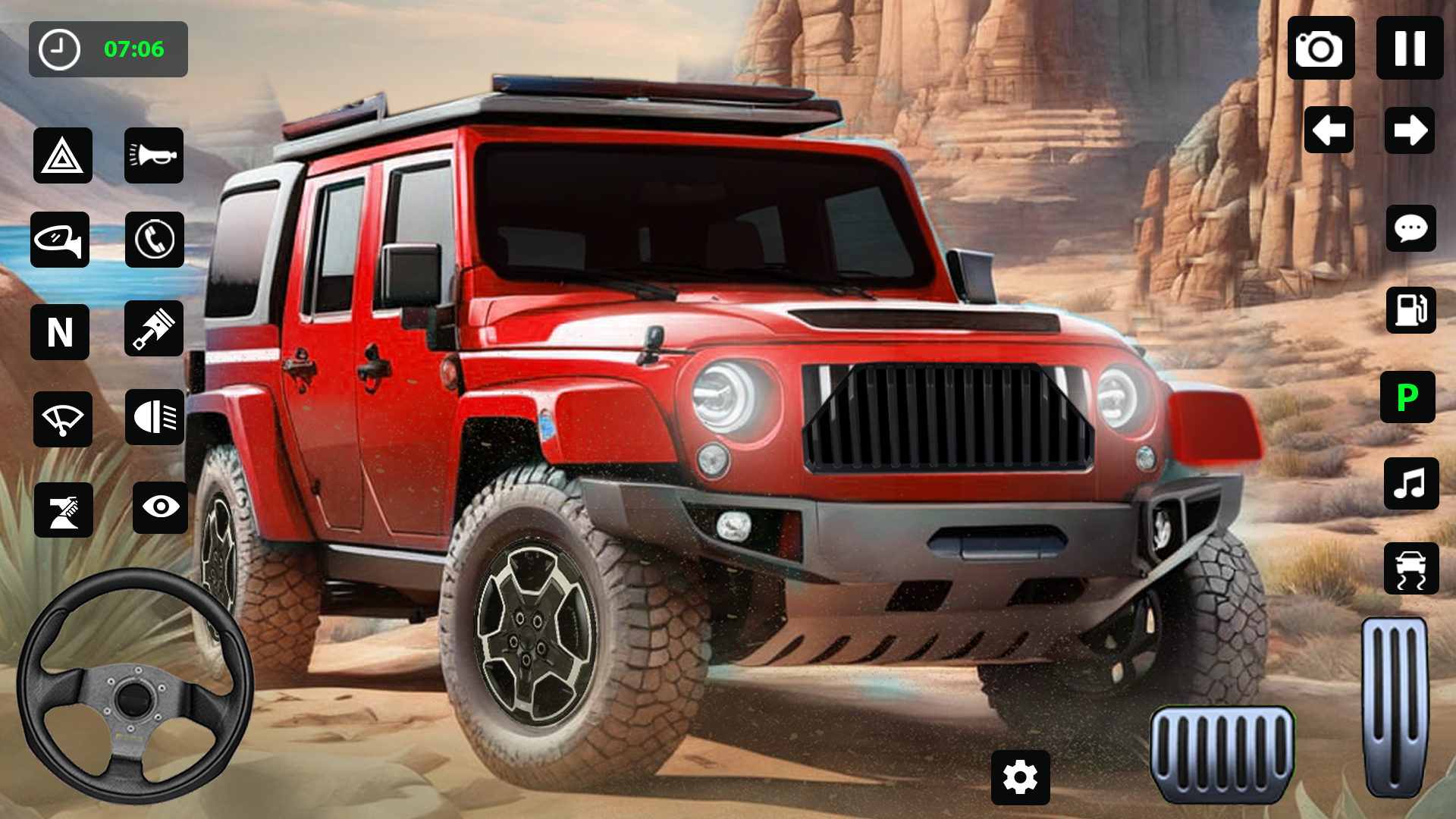 Cuplikan Layar Game Long Road Trip Jeep Games 3d