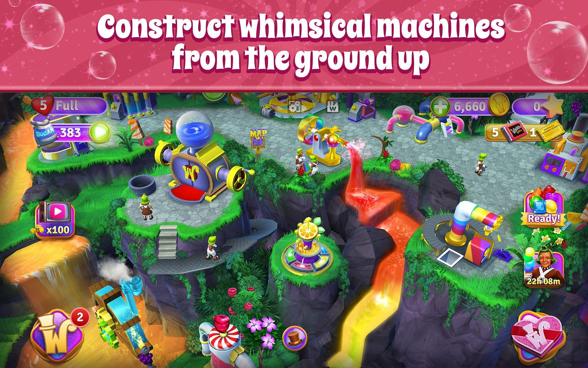 Cuplikan Layar Game Wonka's World of Candy Match 3