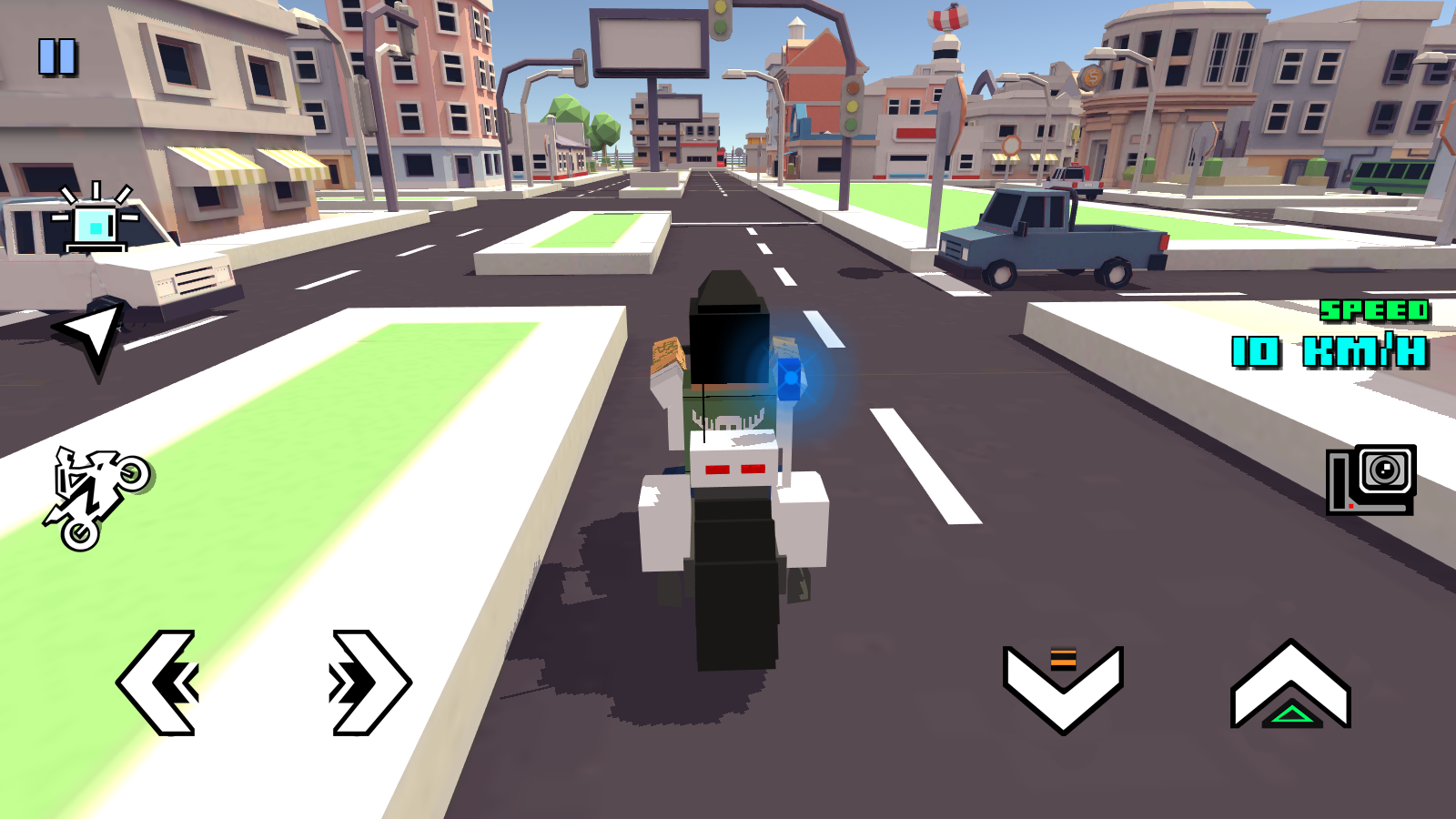 Screenshot of Blocky Moto Racing: Bike Rider