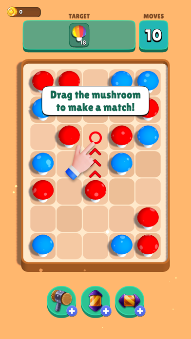 Mushroom Match Game Screenshot