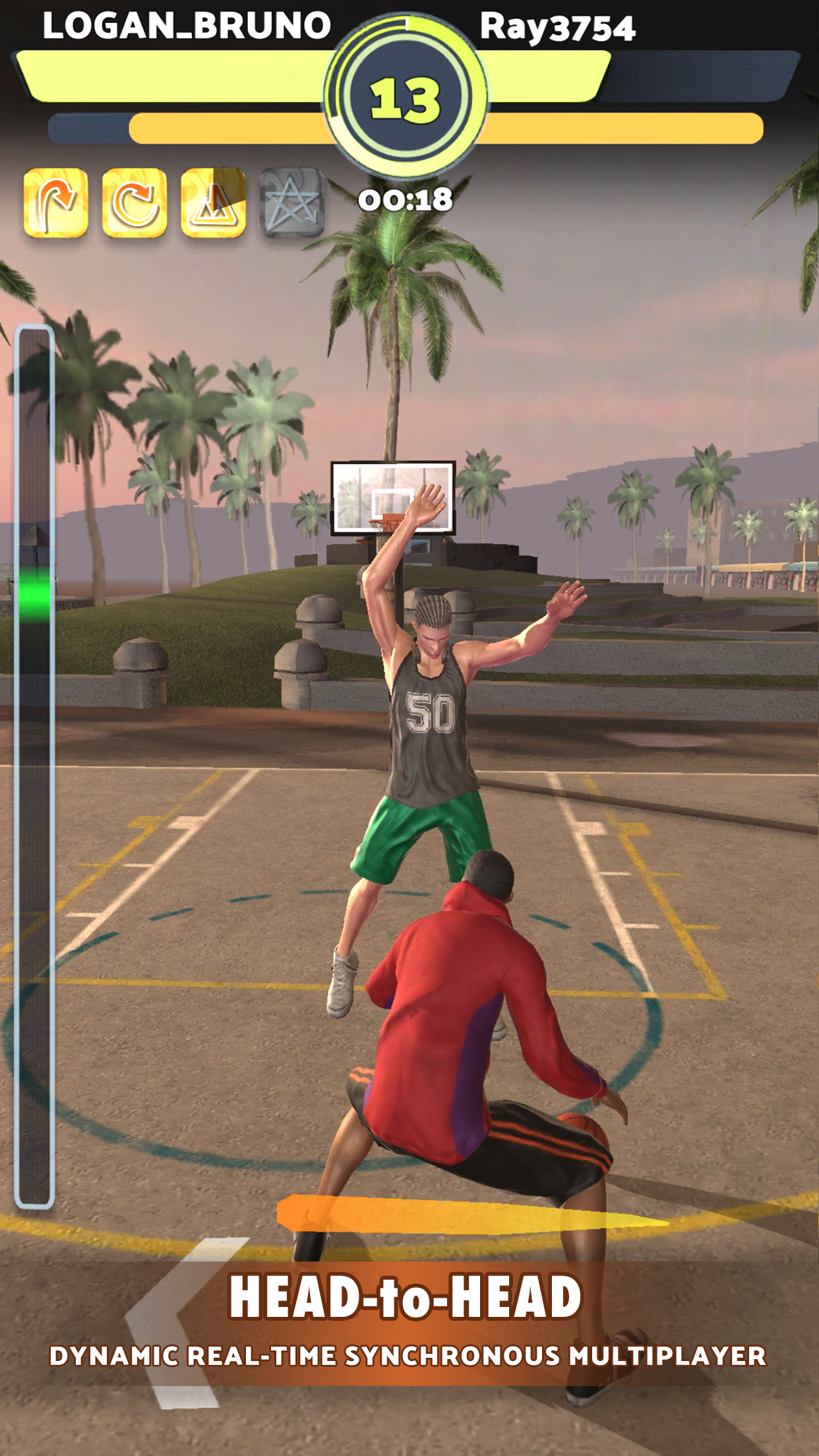 Ảnh chụp màn hình Basketball Rivals - Slam Dunk on your Friends