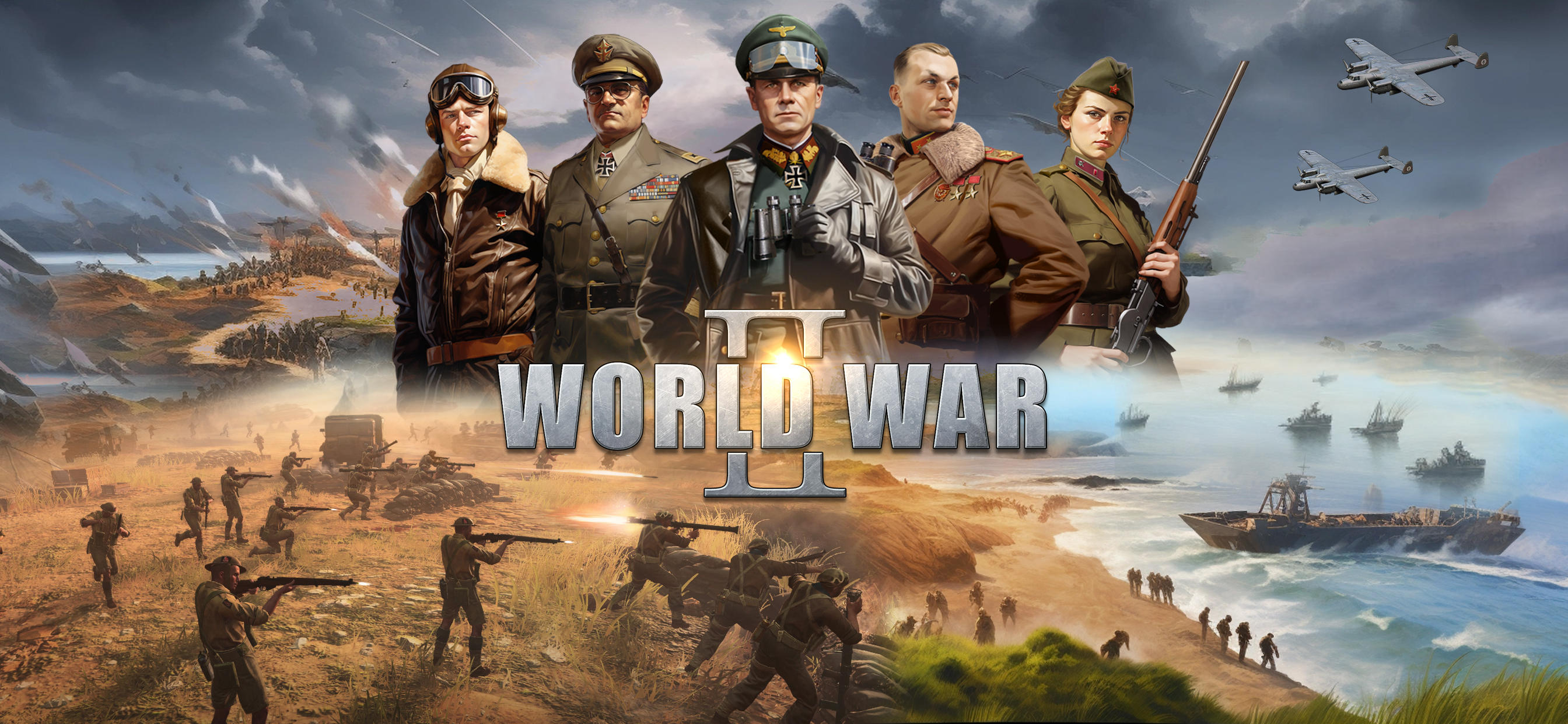 Screenshot 1 of Perang Besar: Permainan Strategi WW2 45