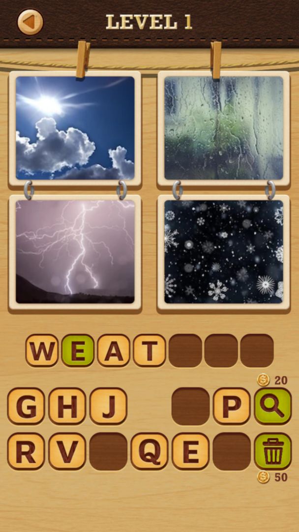 4 Pics Puzzle: Guess 1 Word screenshot game