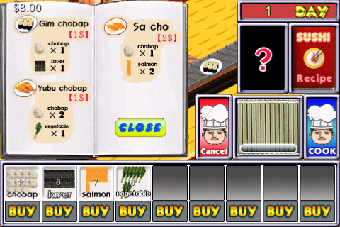 Sushi Tycoon Lite Game Screenshot