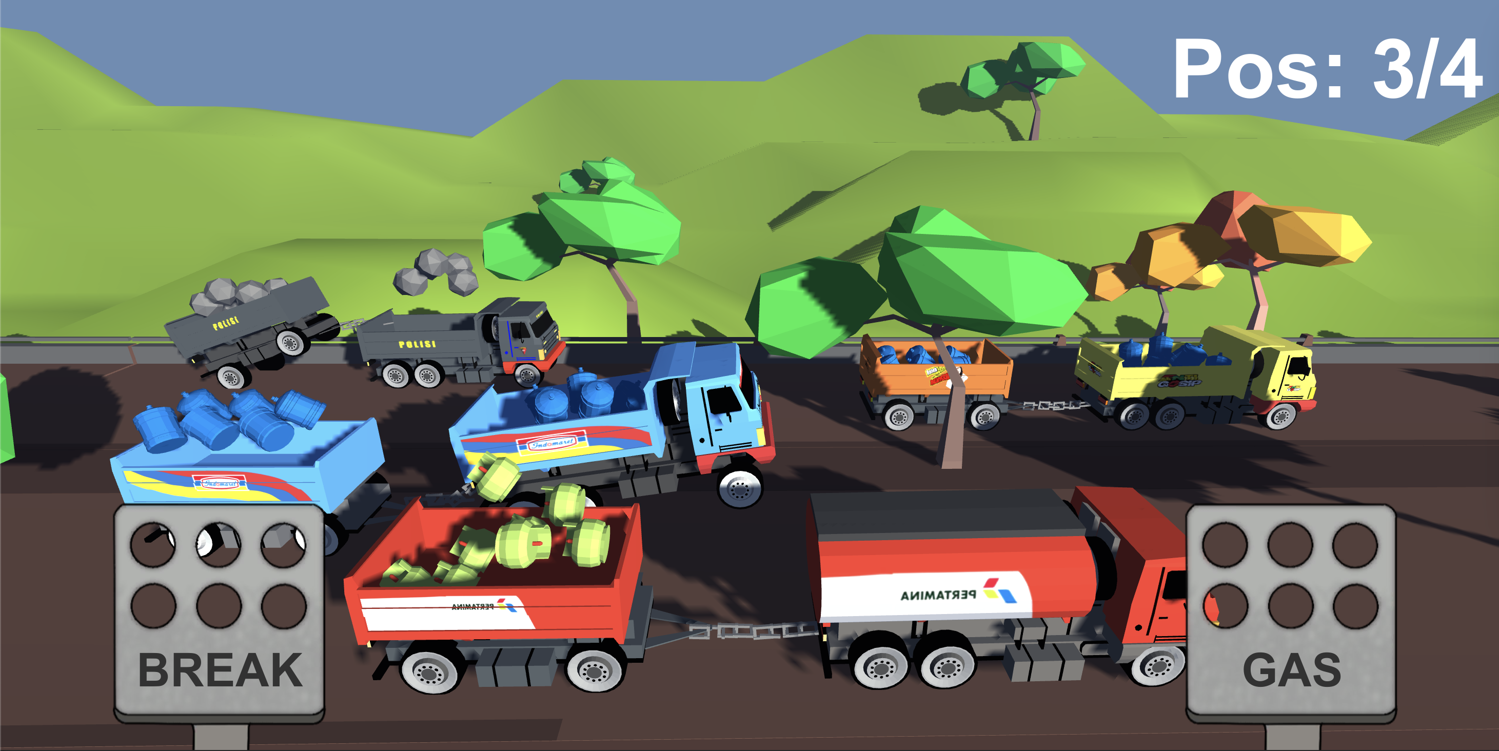 Captura de Tela do Jogo Indonesia Truck Oleng 3D