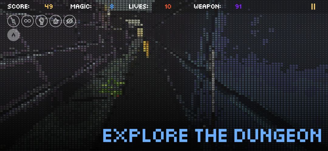 DUNGE: DUNGEON ESCAPE ASCII screenshot game