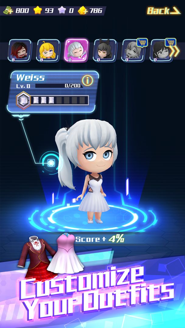 Screenshot of RWBY: Crystal Match
