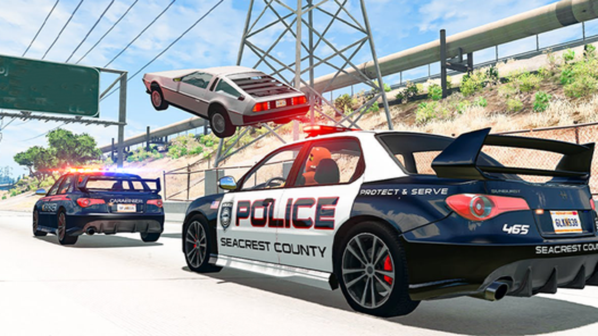 Police Chase Car Destructions Game Screenshot