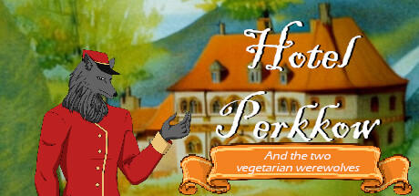 Banner of Hotel Perkkow and the Two Vegetarian Werewolves 