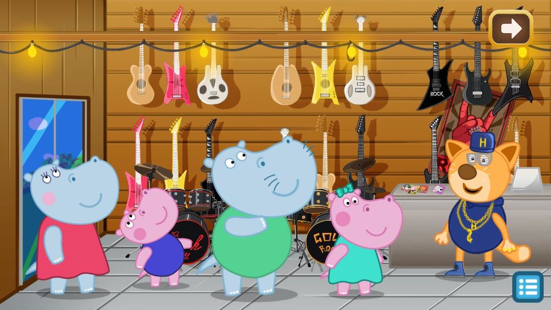Screenshot of Queen Party Hippo: Music Games