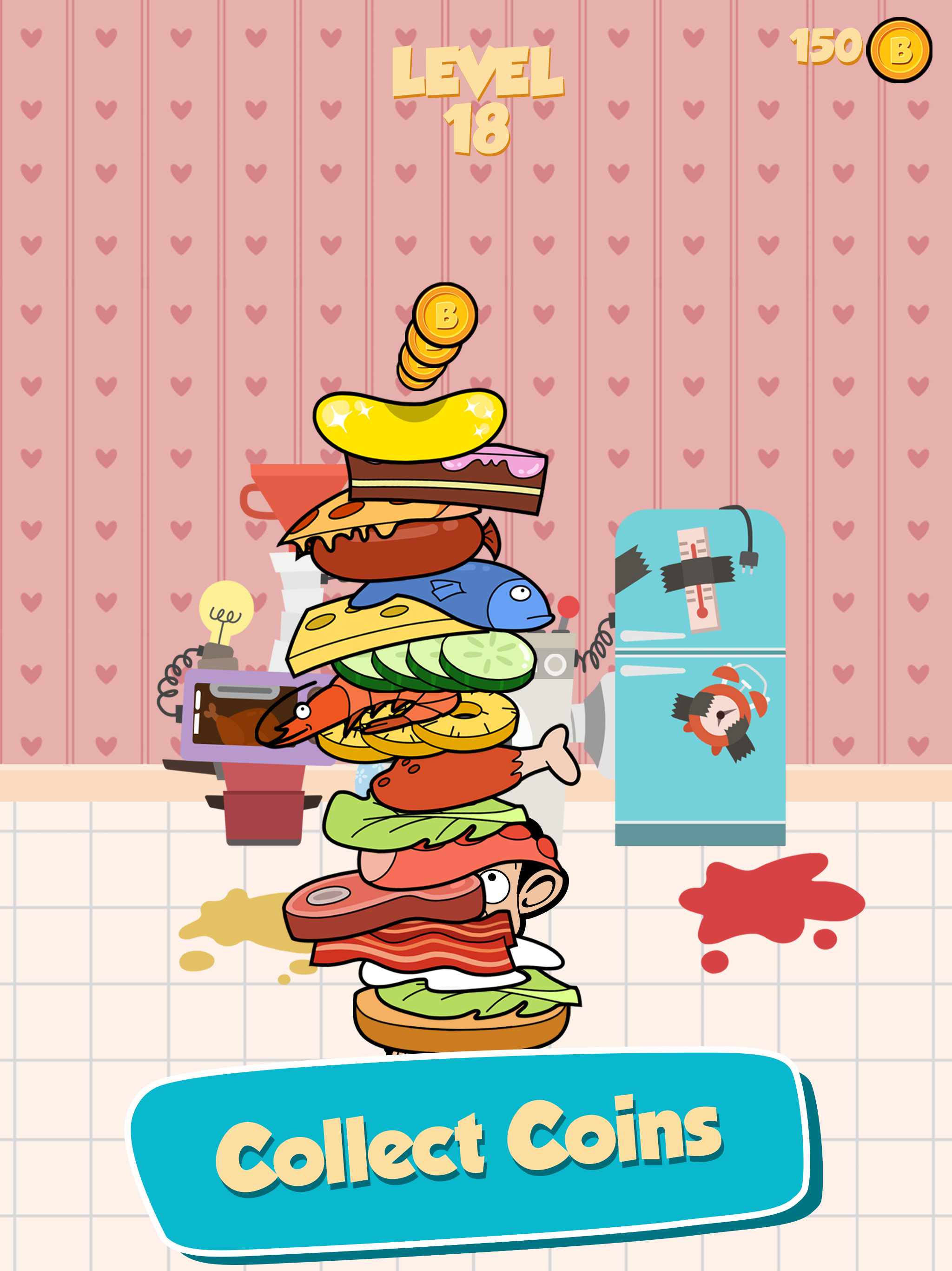 Mr Bean - Sandwich Stack Game Screenshot