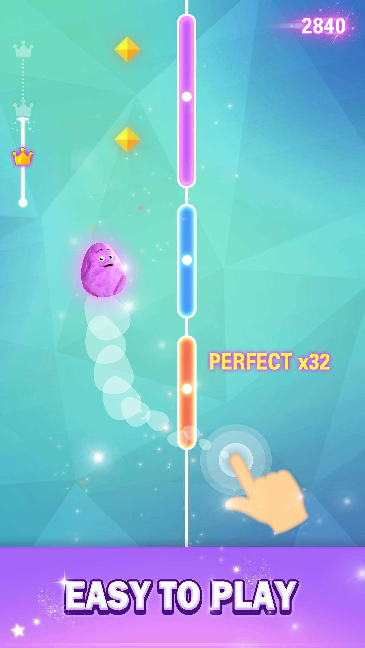 Screenshot of Dancing Line:rhythm game
