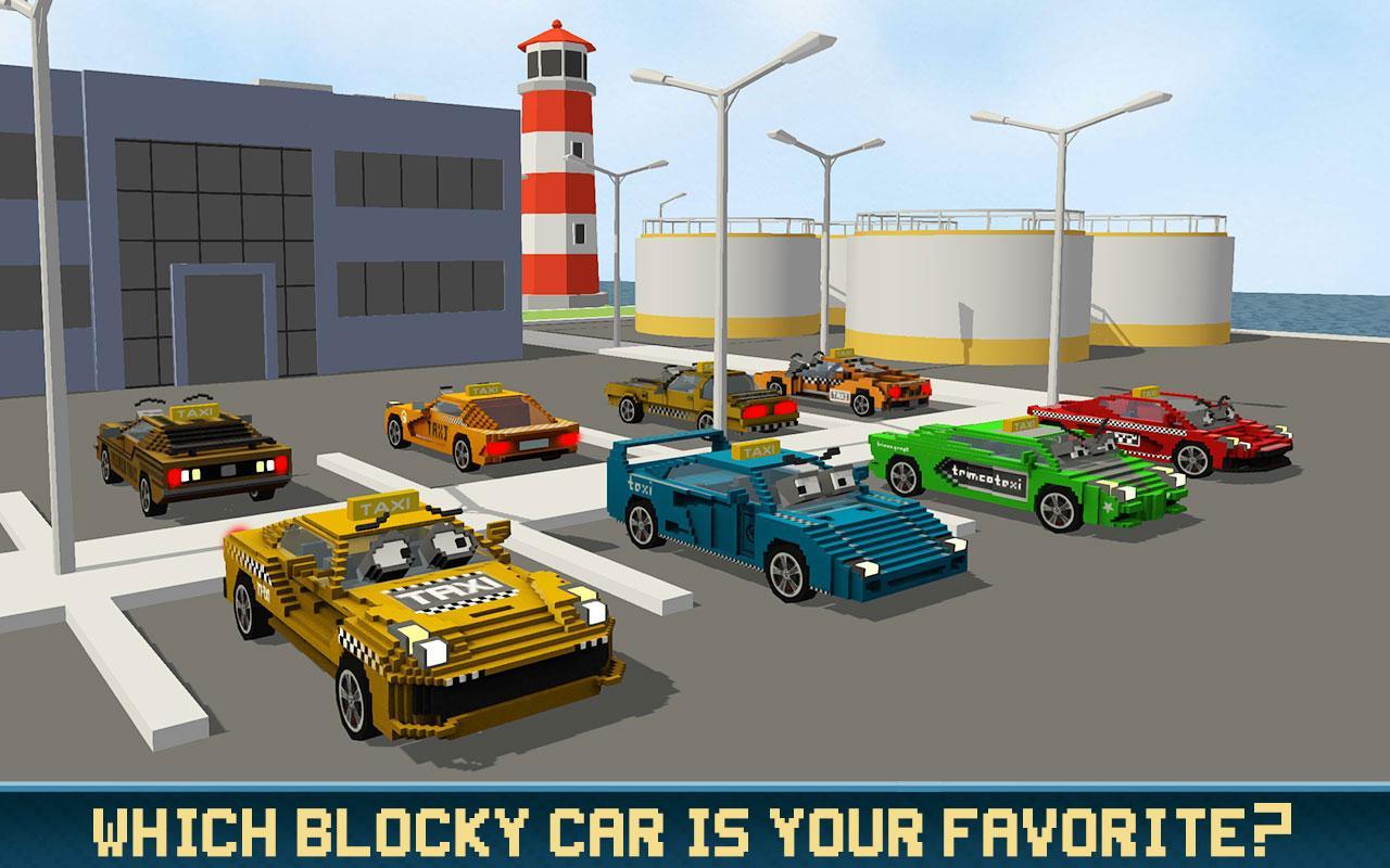 Mr. Blocky City Taxi SIM Game Screenshot
