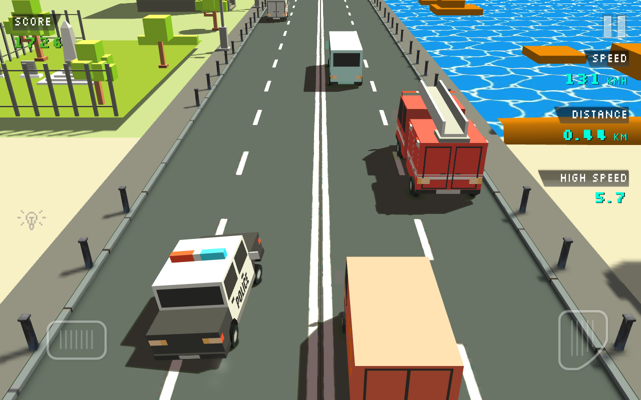 Blocky Traffic Racer Game Screenshot