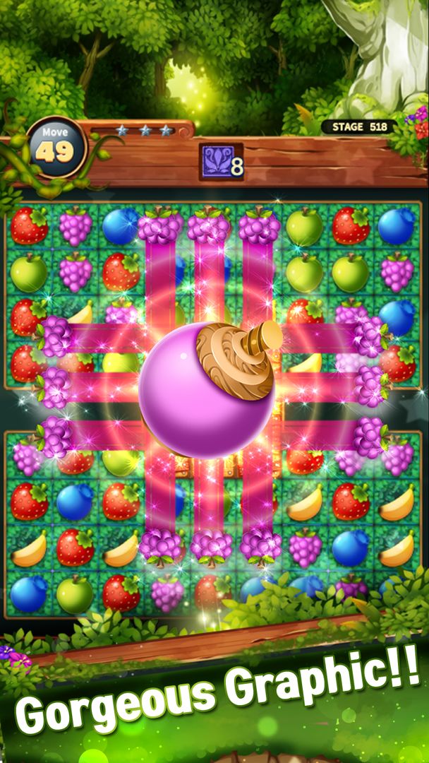 Sweet Fruit POP : Match 3 Puzzle ภาพหน้าจอเกม