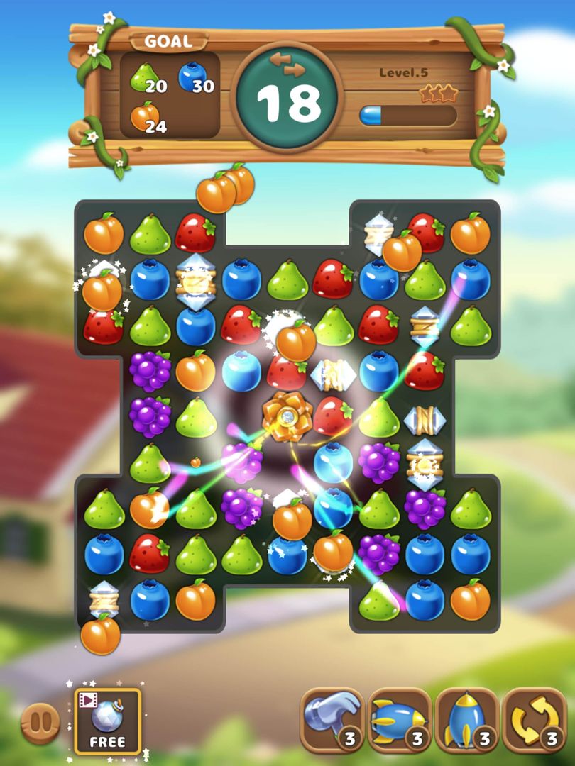 Screenshot of Fruits Garden : Merge Puzzle